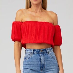 Audrey Off Shoulder Cropped Blouse